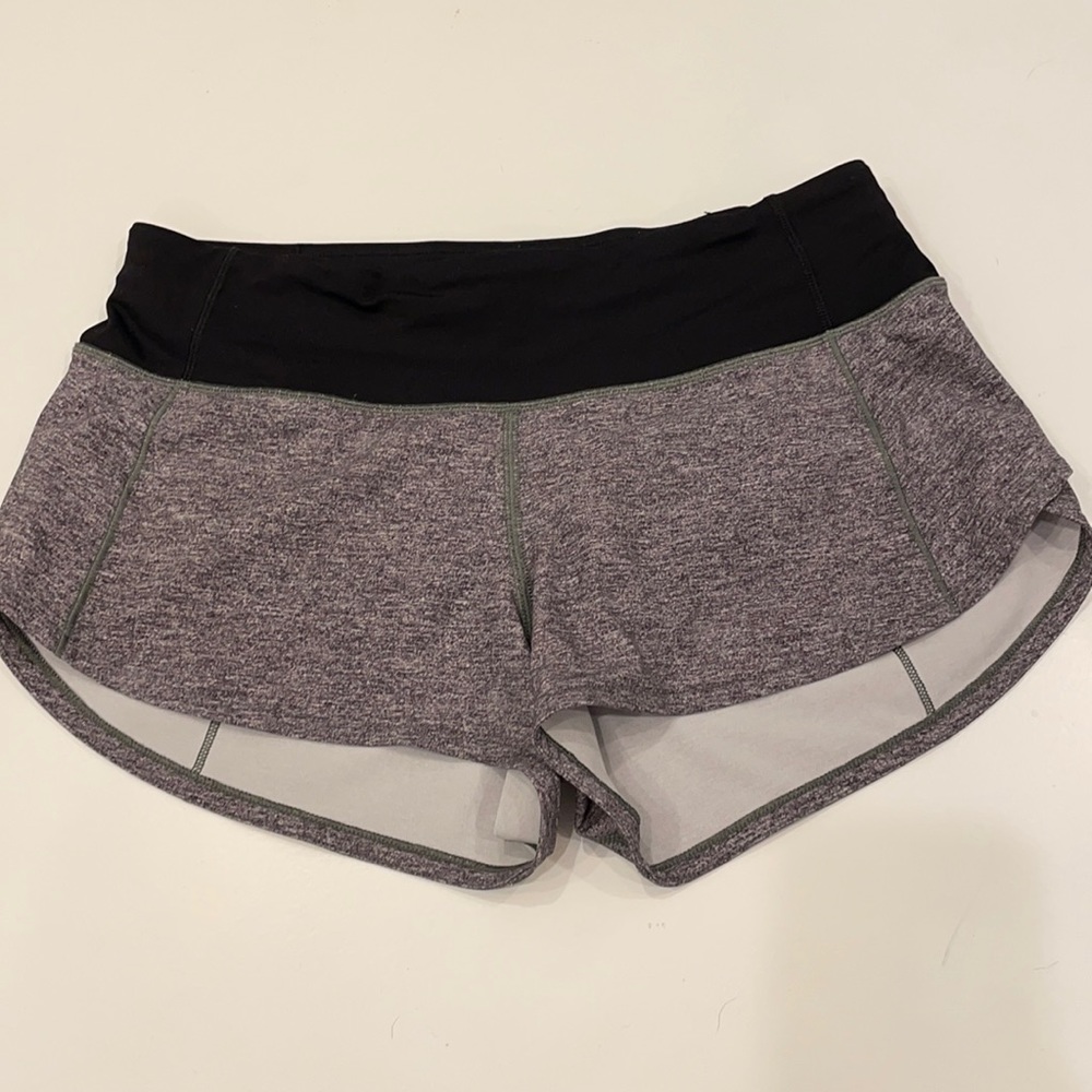 Lululemon Heathered Grey Speed Shorts